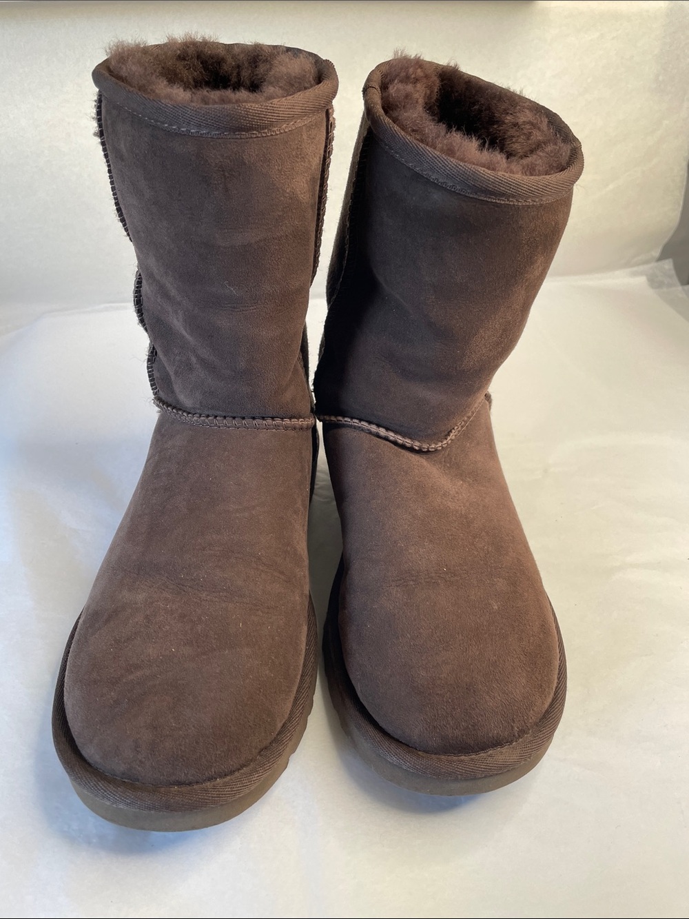 UGG Classic Short Brown Suede Shearling Boots